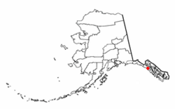 Location of Elfin Cove, Alaska