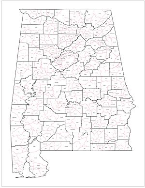 Alabama census county divisions