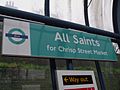 All Saints DLR stn signage