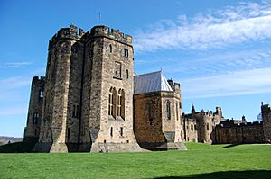 Alnwick Castle state rooms exterior, 2010