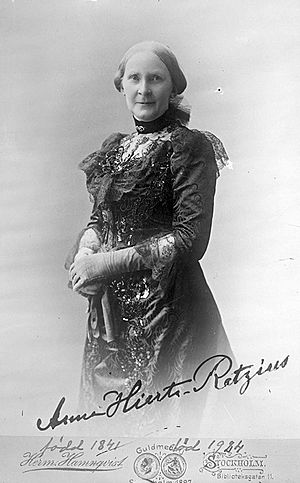 Anna Hierta-Retzius, grundare av Stockholms arbetsstugor. Arbetsstugan bildades i januari 1887 - Nordiska Museet - NMA.0055552