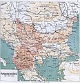 Archbishopric of Ohrid in 1020, map by Dimitar Rizov (1917)