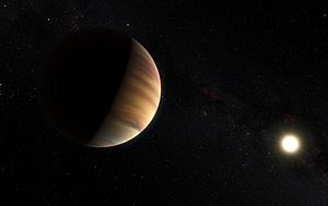 Artist impression of the exoplanet 51 Pegasi b
