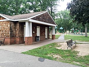 Bethpage State Park restrooms and play area