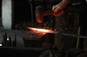 Blacksmith working