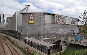 Brentford Community Stadium from Lionel Road South
