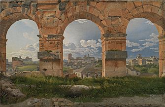 C.W. Eckersberg - A View through Three Arches of the Third Storey of the Colosseum - Google Art Project