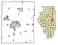 Champaign County Illinois Incorporated and Unincorporated areas Ogden Highlighted
