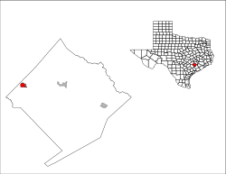 Location of Weimar, Texas