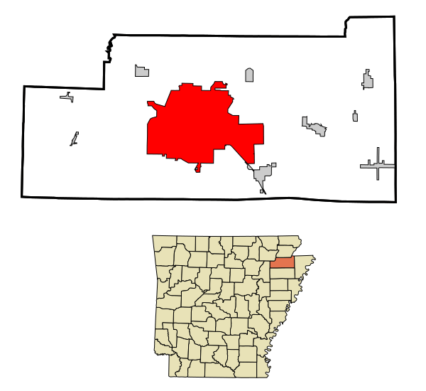 Image: Craighead County Arkansas Incorporated and Unincorporated areas