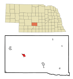 Location of Cozad, Nebraska