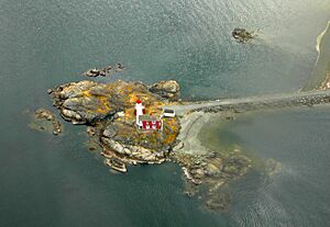 Fisgard Lighthouse on Fisgard Island, off the coast of Vancouver Island, British Columbia, Canada