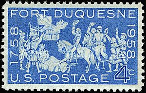 Fort Duquesne stamp 4c 1958 issue