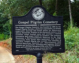 Gospel Pilgrim Cemetery Historical Marker