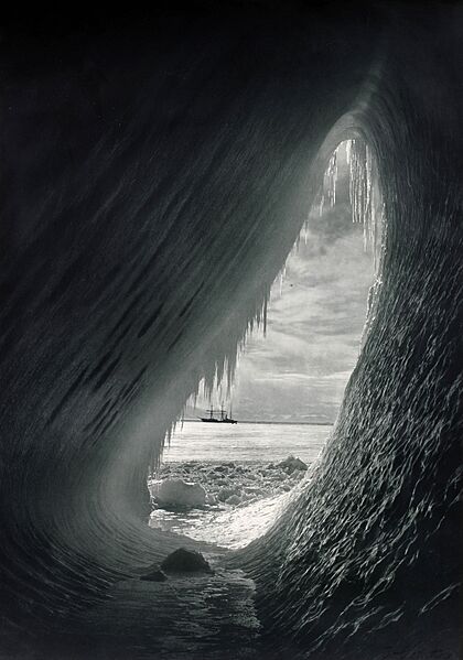 Grotto in an iceberg, Herbert George Ponting, original