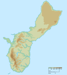 Guam topographic map