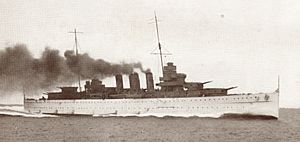 HMS Cumberland at sea