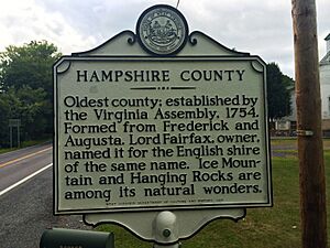 Hampshire County Historical Marker Paw Paw Road Woodrow WV 2014 09 11 03