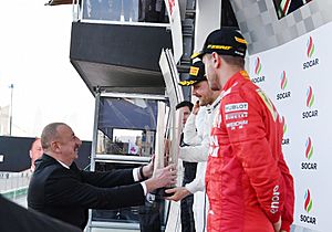 Ilham Aliyev watched the opening ceremony of the 2019 Formula-1 Azerbaijan Grand Prix and final race 20