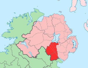 Location of County Armagh