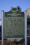Jackson Michigan First Congregational Church plaque