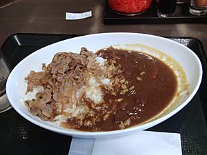 Japanese curry with shredded beef of Nakau