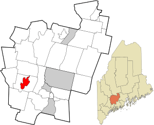 Location in Kennebec County and the state of Maine