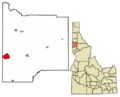 Latah County Idaho Incorporated and Unincorporated areas Moscow Highlighted 1654550