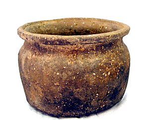 Late saxon shelly ware pot