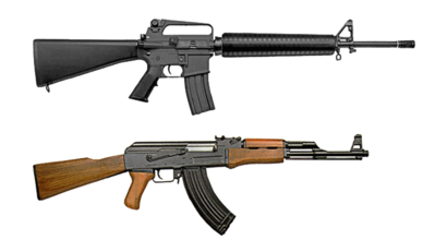 M16 and AK-47 comparison