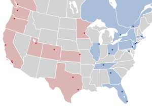 Major League Soccer club locations 2020