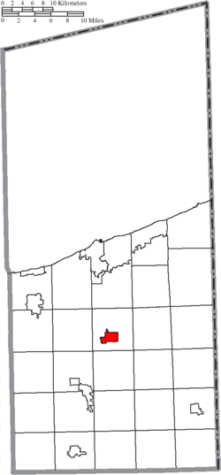Location of Jefferson in Ashtabula County