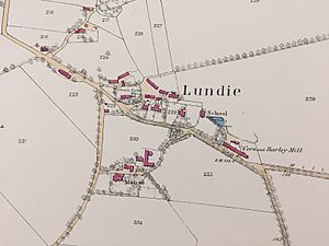 Map of Lundie 1880