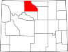 State map highlighting Big Horn County