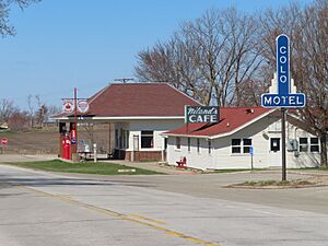 Motel and cafe in Colo, Iowa