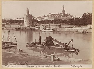 Muelle y Torre del Oro Sevilla, RP-F-F01139-CY