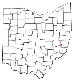 Location of Barnesville, Ohio