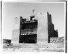 PERSPECTIVE VIEW OF EAST (FRONT) AND NORTH SIDE - Mission Nuestra Senora de Guadalupe de Zuni, Zuni Pueblo, Zuni, McKinley County, NM HABS NM,16-ZUNIP,2-2.tif