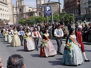 Parade in historical Valencian costumes