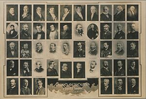 Past masters, St Paul's Lodge, 374, ERmontage of 36 photographs (HS85-10-25525)