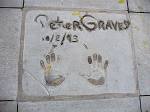 Peter Graves (handprints in cement)