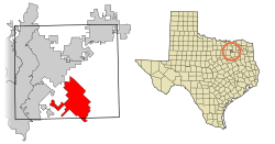 Location of McLendon-Chisholm in Rockwall County, Texas