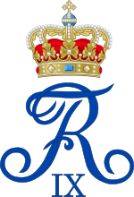 Royal Monogram of King Frederik IX of Denmark
