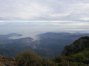 SE view of Summit of Mount Tamalpais near Mill Valley, California