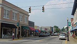 The historic downtown district of Apex