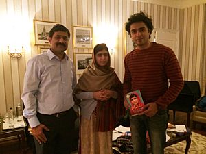 Shehzad Roy and Malala Yousafzai at the Nobel Peace Prize Ceremony