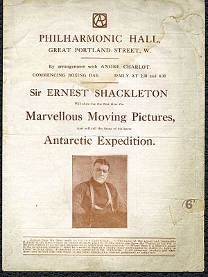 Sir Ernest Shackleton Philharmonic Hall Programme Great Portland Street c1920