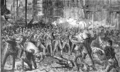 Sixth Maryland Regiment firing on the rioters in Baltimore