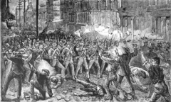 Sixth Maryland Regiment firing on the rioters in Baltimore