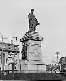 Soldiers' Monument, Portland, Maine 1890s